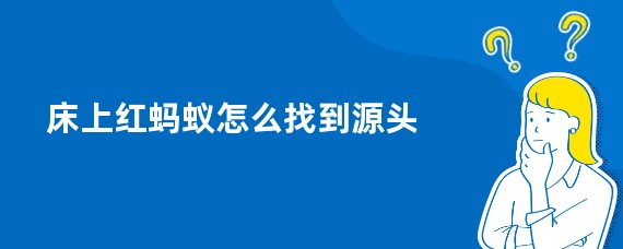 床上红蚂蚁怎么找到源头