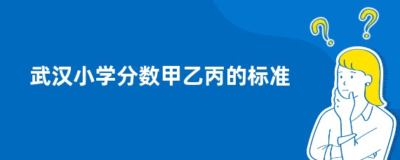 武汉小学分数甲乙丙的标准